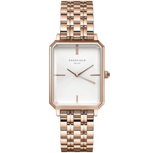 Rosefield The Octagon White Sunray Steel Rose Gold OCWSRG-O42