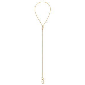 Calvin Klein Dlouhý variabilní pozlacený náhrdelník Sculptural 35000442