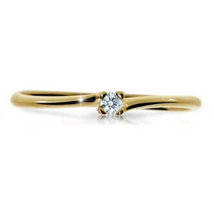 Cutie Diamonds Třpytivý prsten ze žlutého zlata s briliantem DZ6733-2948-00-X-1 54 mm