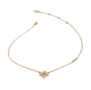 Guess Nádherný pozlacený náhrdelník s květinou Amazing Blossom JUBN03057JWYGT/U