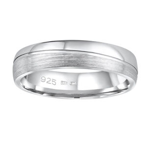 Silvego Snubní stříbrný prsten Glamis pro muže i ženy QRD8453M 67 mm
